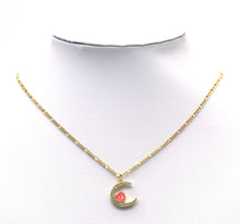 Load image into Gallery viewer, Opal Heart On Cresent Moon Charm, Sku#F1504