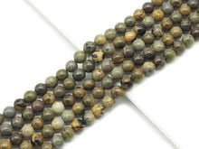 Load image into Gallery viewer, Natural Grass Flower Jasper Round Smooth Beads, Sku#U1332