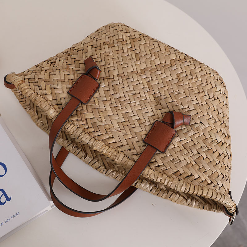 Natural Straw Woven Shoulder Bag - French-Style Handbag for Women | Sarah Express