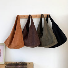 Load image into Gallery viewer, Women's Retro Suede Velvet Dumpling Shoulder Bag | Patchwork Crossbody Handbag