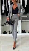Load image into Gallery viewer, Lapel Button-Down Jacket &amp; Slim-Fit Trousers Suit – 15 Colors XS–XXL