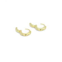 Load image into Gallery viewer, Clear CZ Round Hoop with Star Earrings, Sku#A401