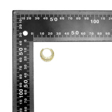 Load image into Gallery viewer, Gold Silver Diamond oval Cage Huggie Earrings, Sku#A233