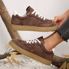 Load image into Gallery viewer, Women's Suede Casual Sneakers - Comfortable Lace-Up Sports Shoes