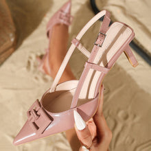 Load image into Gallery viewer, Pointed Toe Buckle High Heel Sandals