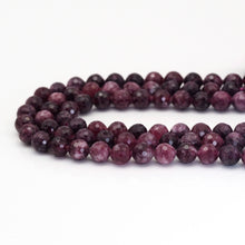 Load image into Gallery viewer, Ruby Jade Round Micro Cut beads, 6mm/8mm/10mm, Sku#U1647