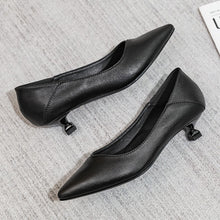 Load image into Gallery viewer, Women's Black Pointed Toe Pumps - Professional Work Heels with 5cm Stiletto