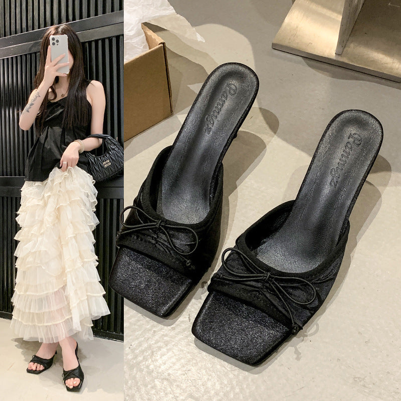 Bowtie Peep-Toe Sandals