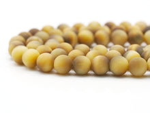 Load image into Gallery viewer, Matt Golden Tiger Eye Round Smooth Beads, Sku#UA277