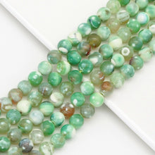 Load image into Gallery viewer, Prehnite Color Banded Agate Round Smooth Beads, Sku#U1719