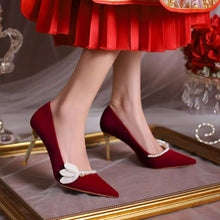 Load image into Gallery viewer, Women's Mary Jane Stiletto Heels | Open-Toe Crossover Strap Formal Shoes