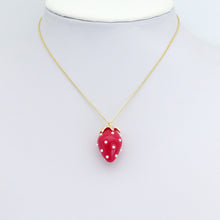 Load image into Gallery viewer, White Pearl Red Strawberry Charm Pendant,Sku#LK1225