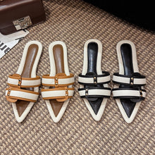 Load image into Gallery viewer, Women's Slip-On Lazy Slippers | Breathable Lightweight Color Block Slides