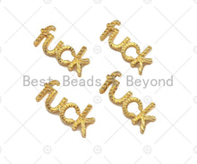 Load image into Gallery viewer, CZ Micro Pave FUCK Word Pendant/Charm,Cubic Zirconia Fuck Charm, 9x20mm, Sku#L472