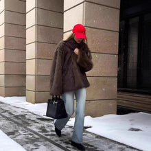 Load image into Gallery viewer, Mid Length Womens Faux Fox Fur Coat With A Blazer Style Collar