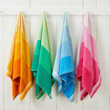 Load image into Gallery viewer, Cotton Velour Cabana Stripe Beach Towel - Novia Collection