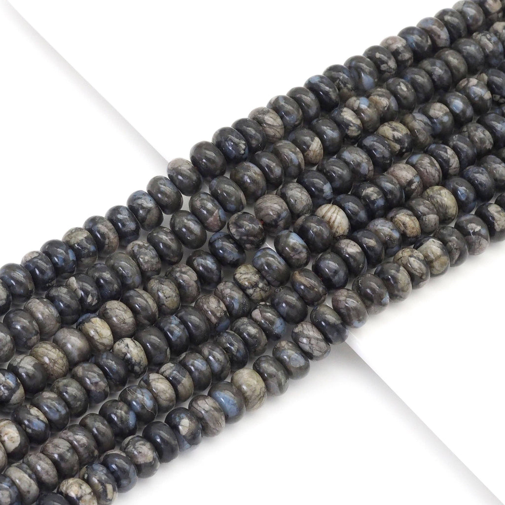 Genuine Gray Opal Rondelle Smooth Beads, Sku#U1675