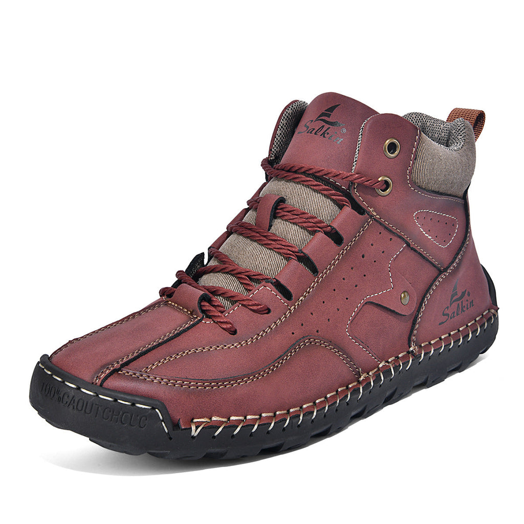 Men's Outdoor High-Top Casual Shoes – Breathable PU Lace-Up Sneakers | Sizes EU 38–48