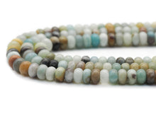 Load image into Gallery viewer, Genuine Amazonite Rondelle Smooth Beads, Sku#U1414