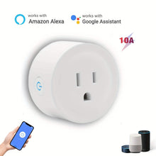 Load image into Gallery viewer, Smart WiFi Plug Outlet Adapter, Works with Alexa &amp; Google, Timer, Voice Control, 2.4GHz Network Home Automation