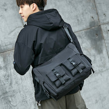 Load image into Gallery viewer, Men's Japanese Streetwear Canvas Crossbody Bag – Utility Shoulder Bag for Travel &amp; Daily Use