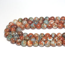 Load image into Gallery viewer, Blue Orange Agate Rund Smooth Beads, Sku#U1753