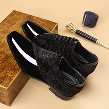 Load image into Gallery viewer, Men's Shiny Pointed-Toe Business Leather Shoes - Premium PU Leather Square Toe Dress Shoes