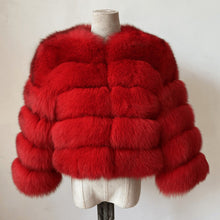 Load image into Gallery viewer, Faux Fox-fur Patchwork Thickened Warm Fur Coat