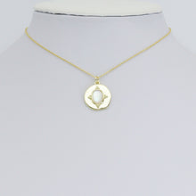 Load image into Gallery viewer, Oval Opal On Round Charm Pendant, Sku#LX795