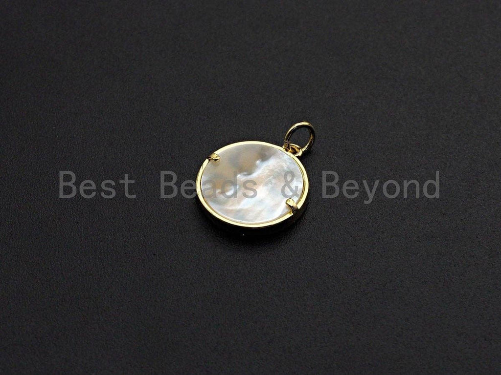 18K Gold CZ Micro Pave Saint Bendict Benito Pendant Charm, z851
