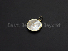 Load image into Gallery viewer, 18K Gold CZ Micro Pave Saint Bendict Benito Pendant Charm, z851