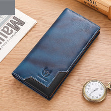 Load image into Gallery viewer, Captain Niu Oil-Waxed Genuine Leather Retro Bifold Wallet – Large Capacity Men's Wallet