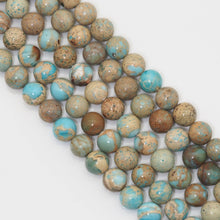 Load image into Gallery viewer, Natural Blue Imperial Jasper, 10mm Round Smooth Beads, Sku#U1605