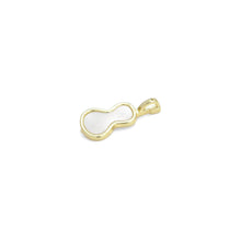 Load image into Gallery viewer, Gold Silver Mother of Pearl Guitar Violin Shape Charm, Sku#LX431