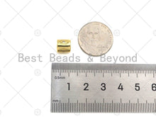 Load image into Gallery viewer, CZ Micro Pave Evil Eye On Large Hole Tube spacer Beads,Sku#C121