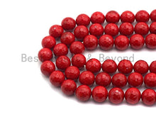 Load image into Gallery viewer, Quality Red Mother of Pearl beads, faceted Red Mop beads, SKU#T115