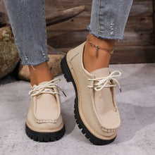 Load image into Gallery viewer, Women's Lace-Up British Striped Loafers | Cow Suede Leather Shoes