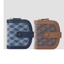 Load image into Gallery viewer, Women's Embroidered Wallet - Geometric Pattern PU Leather Bifold Wallet with Multiple Compartments
