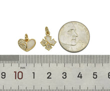 Load image into Gallery viewer, CZ Enamel Cross/Heart Charm, Sku#LD196