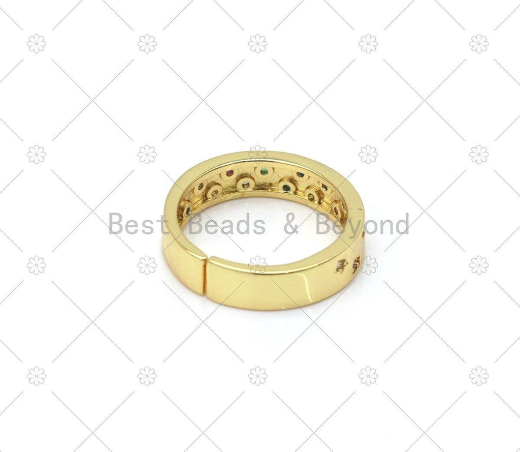 CZ on Band Adjustable Ring, Sku#X283