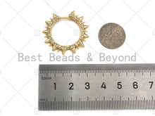 Load image into Gallery viewer, CZ Micro Pave Spike earrings, Sku#J305