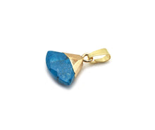 Load image into Gallery viewer, Natural Moonstone Turquoise Gemstone Fan shape Charm, Sku#LY28