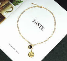 Load image into Gallery viewer, Paperclip chain drop charm necklace, sku#CL14-1