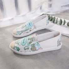 Load image into Gallery viewer, Women's Ethnic Print Canvas Slip-On Shoes | Lightweight Low-Top Flats
