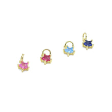 Load image into Gallery viewer, Colorful CZ Celestial Star Charm, Mini Star Charm, Sku#LX525