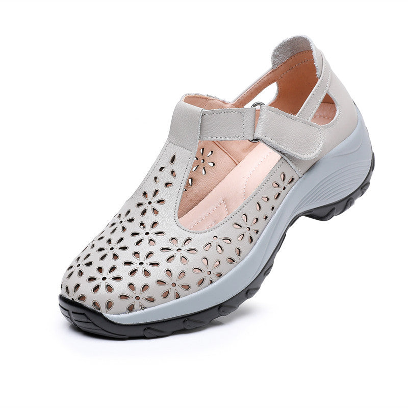 Women's Comfortable Flat Leather Shoes – Suede Round Toe Flats