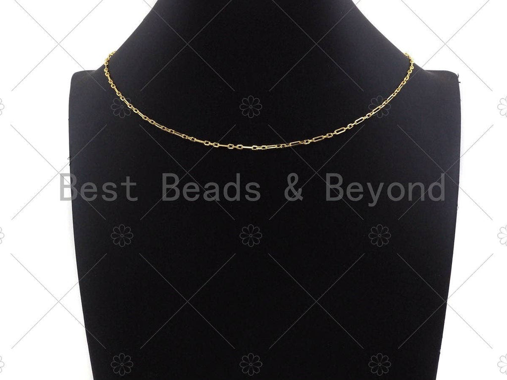 18/32/7 Finished Dainty Gold Paper Clip Necklace and Brac