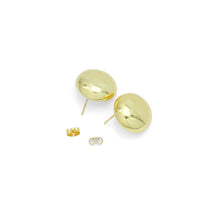Load image into Gallery viewer, Plain Gold Silver Half Ball Stud Earrings, Sku#LD572