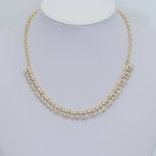 Load image into Gallery viewer, Gold Silver CZ Teardrop Dangle Tennis Chain Connector, Sku#A263