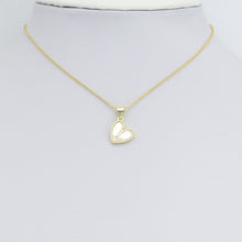 Load image into Gallery viewer, White Mother of Pearl Gold Heart Charm Pendant,Sku#LX878